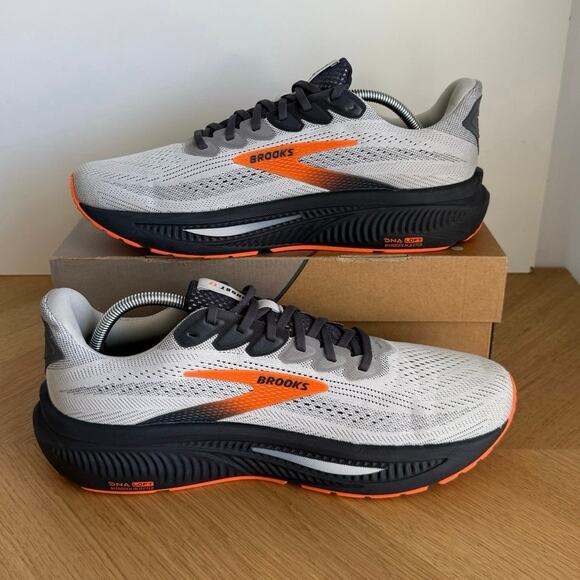Brooks Ghost 17 Oyster Mushroom/Orange/Ebony Men Running Sneakers- SZ 11.5 main image 4